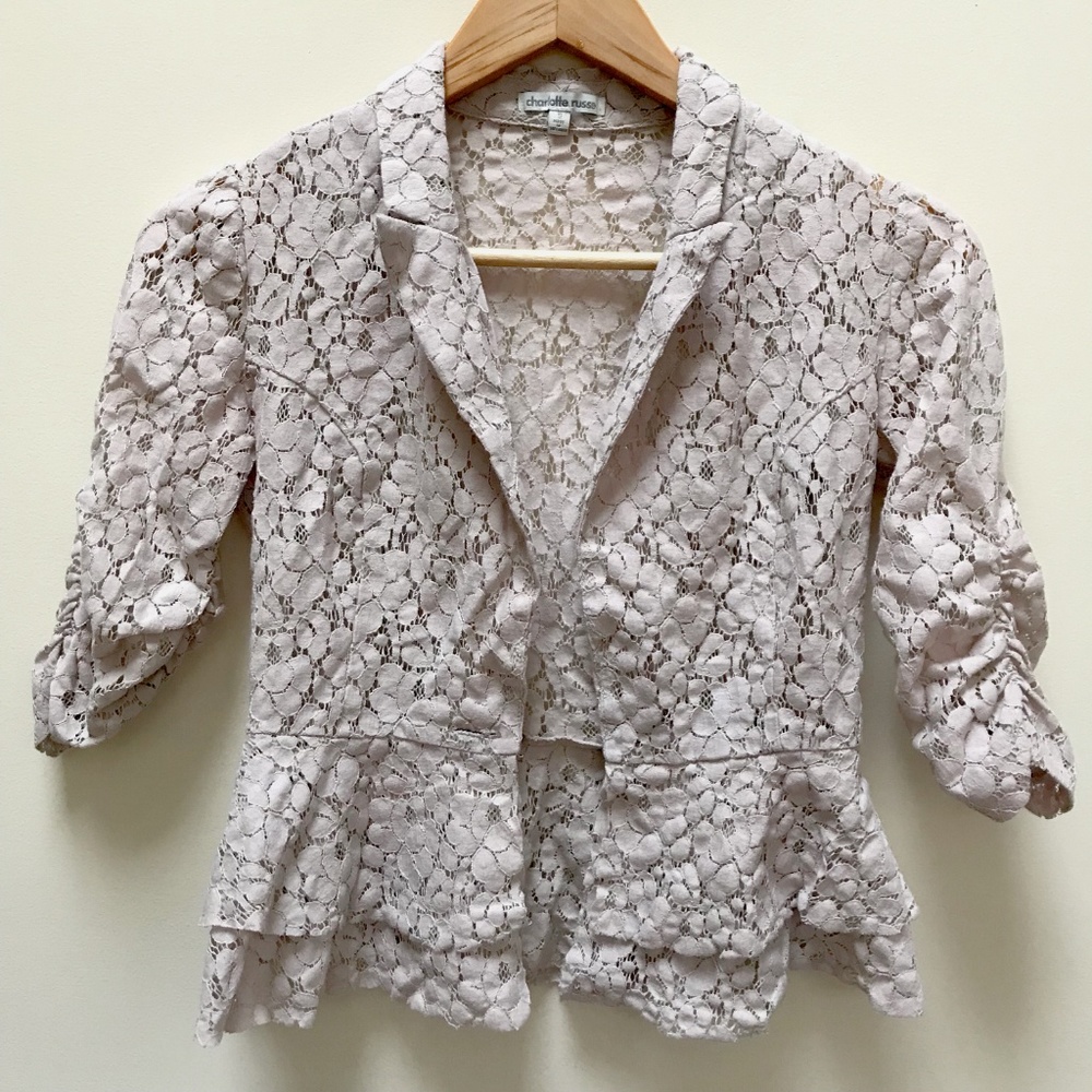Charlotte Russe Vintage Floral Lace Top